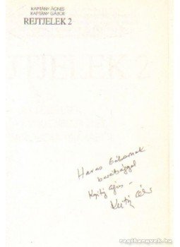 Kapitány Ágnes, Kapitány Gábor - Rejtjelek 2. Kapitány Ágnes, Kapitány Gábor - Rejtjelek 2., Budapest 1995 antikvár könyv
