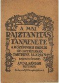 Antal Sándor - A mai rajztanitás tanmenete