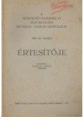 Varga Dezső - A Hódmezővásárhelyi Református Bethlen Gábor Gimnázium  1937-38. tanévi értesítője