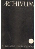 Csiffáry Gergely - Archivum 16.