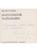 Bálint Endre - Hazugságok naplójából (dedikált)