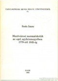 Soós Imre - Mezővárosi normaiskolák az egri egyházmegyében 1779-től 1845-ig