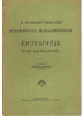 Vöröss Sándor - A Kunszentmiklósi Református Reálgimnázium értesítője az 1924-25-ik iskolai évről