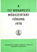 Kurcz György - A TIT budapesti módszertani fóruma 1978