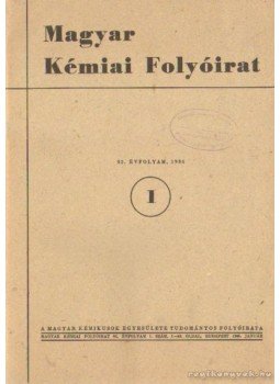 Pungor Ernő - Magyar Kémiai Folyóirat 1986. 92. évfolyam (teljes),  1986 antikvár könyv