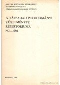 Markella Károlyné,Pergéné Varró Margit,Stock Imréné - A Társadalomtudományi Közlemények repertóriuma 1979-1980