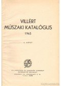  - Villért műszaki katalógus 1965. II. kötet