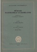 Dr. Nagy Sándor,Hock Béla - Műszaki matematikai gyakorlatok A. X.