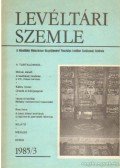 Erdmann Gyula,Farkas Gábor,Bán Péter - Levéltári szemle 1985/3