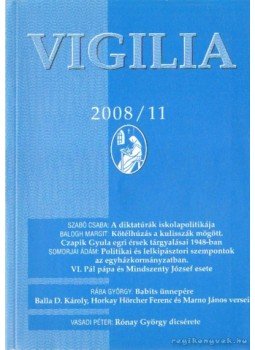 Lukács László - Vigilia 2008/11. Lukács László - Vigilia 2008/11., 2008 antikvár könyv