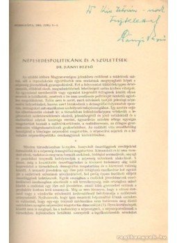Dr. Dányi Dezső - Népesedéspolitikánk és a születések (dedikált) Dr. Dányi Dezső - Népesedéspolitikánk és a születések (dedikált), 0 antikvár könyv