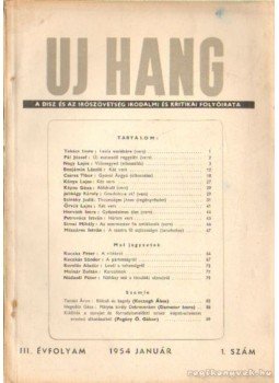 Erdei Sándor - Uj hang 1954. III. évfolyam (teljes) Erdei Sándor - Uj hang 1954. III. évfolyam (teljes), Budapest 1954 antikvár könyv