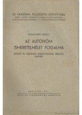 Földes-Papp Károly - Az autonóm ismeretelmélet fogalma