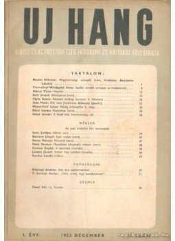 Benjámin László - Uj Hang 1952. december 2. szám Benjámin László - Uj Hang 1952. december 2. szám, Budapest 1952 antikvár könyv