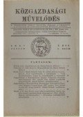 Vitéz Kelemen Ferenc (szerk.) - Közgazdasági művelődés 1937/1