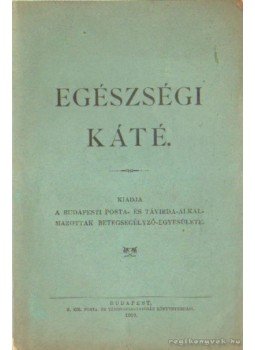  - Egészségi káté, Budapest 1909 antikvár könyv