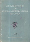 Sellő Tiborné (szerk.) - Communicationes Ex Bibliotheca Historiae Medicae Hungarica 23