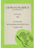 Szép Tibor (szerk.),Moskát Csaba (szerk.),Báldi András - Ornis Hungarica 1998. Vol 8. Suppl. 1