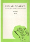 Moskát Csaba (szerk.) - Ornis Hungarica 1993. Vol. 3 No. 1