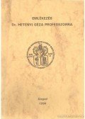 Dr. Zallár Andor (szerk.),Dr. Varró Vince - Emlékezés Dr. Hetényi Géza professzorra