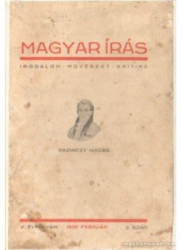 Balla Borisz - Magyar írás 1936. V. évfolyam 2. szám Balla Borisz - Magyar írás 1936. V. évfolyam 2. szám, Tomalja 1936 antikvár könyv