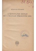 Mályusz Elemér - A konstanzi zsinat és a magyar főkegyúri jog