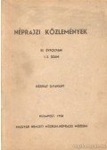 Némethy Endre (szerk.),Takács Lajos - Néprajzi közlemények III. évfolyam 1-2. szám