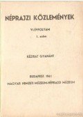 Némethy Endre (szerk.),Takács Lajos - Néprajzi közlemények VI. évfolyam 1. szám