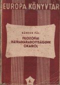 Sándor Pál - Filozófiai hátramaradottságunk okairól