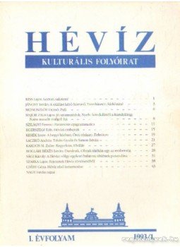 Laczkó András - Hévíz 1993/1. I. évfolyam Laczkó András - Hévíz 1993/1. I. évfolyam, Hévíz 1993 antikvár könyv