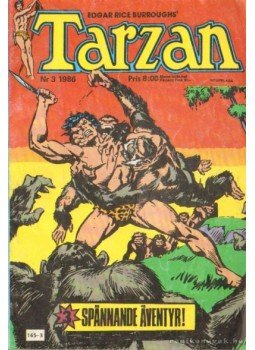 Edgar Rice Burroughs - Tarzan 1986/3. (svéd) Edgar Rice Burroughs - Tarzan 1986/3. (svéd), 1986 antikvár könyv