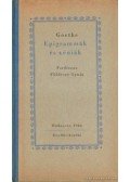 Goethe - Epigrammák és xéniák