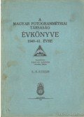 Csiszár Sándor - A Magyar Fotogrammétriai Társaság Évkönyve 1940-41. évre