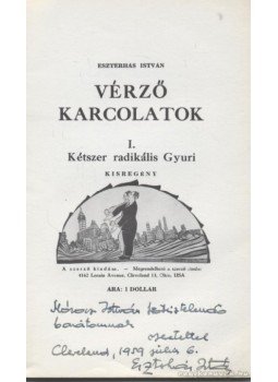 Eszterhás István - Vérző karcolatok Eszterhás István - Vérző karcolatok, Cleveland 1958 antikvár könyv