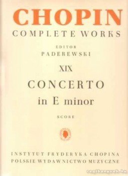 Chopin - Concerto in E minor (score) Chopin - Concerto in E minor (score), 1992 antikvár könyv