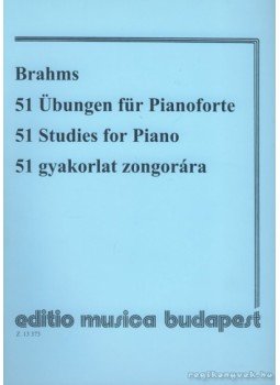 Brahms, Johannes - 51 gyakorlat zongorára Brahms, Johannes - 51 gyakorlat zongorára, Budapest 2002 antikvár könyv