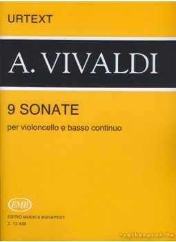 Vivaldi, Antonio - 9 sonate (gordonkára és zongorára) Vivaldi, Antonio - 9 sonate (gordonkára és zongorára), Budapest 1995 antikvár könyv
