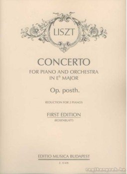 Liszt Ferenc - Esz-dúr zongoraverseny op. post. (két zongora) Liszt Ferenc - Esz-dúr zongoraverseny op. post. (két zongora), Budapest 1991 antikvár könyv