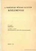 Dr. Vorsatz Brúnó - A nehézipari műszaki egyetem közleményei II. sorozat - Kohászat