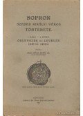 Vitéz Házi Jenő - Sopron szabad királyi város története I. rész - 3.,4.,5.,6.,7. kötet