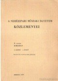 Dr. Horváth Zoltán - A nehézipari műszaki egyetem közleményei II sorozat Kohászat