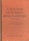 Kozocsa Sándor - A magyar irodalom bibliográfiája 1951-1952