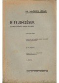 Dr. Magdics Ignác - Hitelemzések az 1907.-i püspöki tanterv nyomán III. kötet