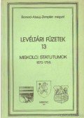 Tóth Péter - Miskolci statutumok