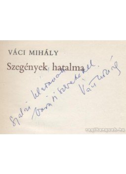 Váci Mihály - Szegények hatalma Váci Mihály - Szegények hatalma, Budapest 1964 antikvár könyv