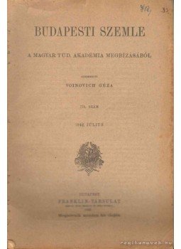 Voinovich Géza - Budapesti Szemle 1942. Július 776. szám Voinovich Géza - Budapesti Szemle 1942. Július 776. szám, Budapest 1942 antikvár könyv