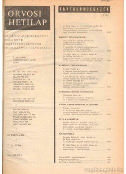 Trencséni Tibor - Orvosi Hetilap 1975/116. évfolyam I-II.,  1975 antikvár könyv