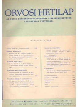 Trencséni Tibor - Orvosi Hetilap 1965/106. évf. I-II.,  1965 antikvár könyv