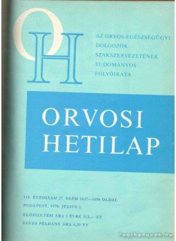 Trencséni Tibor - Orvosi Hetilap 1973 I-II. (teljes évfolyam),  1978 antikvár könyv