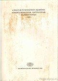 Kovács Ferenc - A Magyar Tudományos Akadémia Agrártudományok osztályának tájékoztatója (1992)
